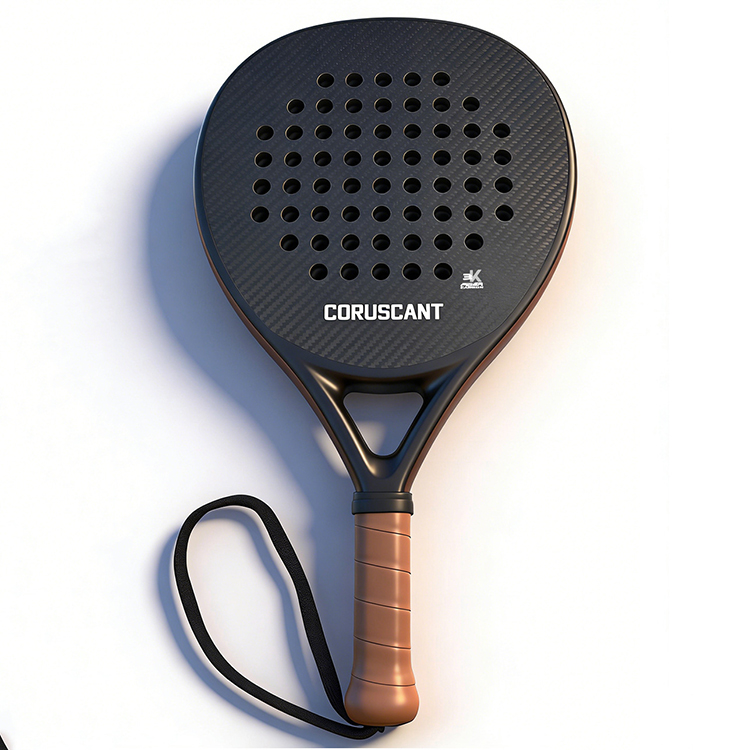 Padel Racket Carbon - Vielseitiges Carbonfaser-Material, 3K-Padelschläger mit mittelschwerem, ausgewogenem