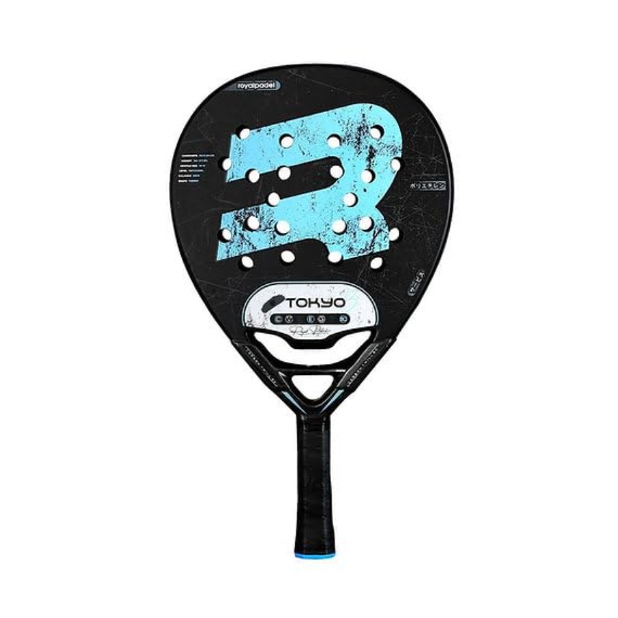 Padel Racket Carbon - Tokyo Padel-Schläger mit schwarzer Kohlefaser-Oberfläche, hochdichtem