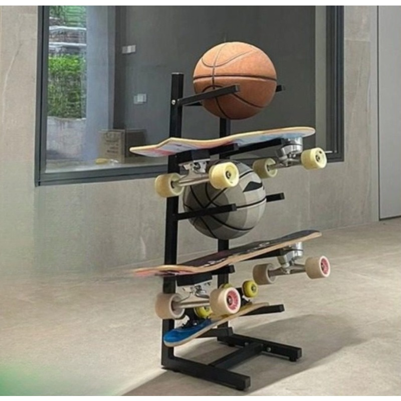 Sports Equipment Football - Skateboard-Ausrüstungsständer, integriertes Design für Basketball, Fußball,