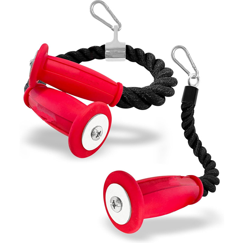 Sports Equipment Names - Ergonomische Trizeps-Seile, rutschfeste Kabelbefestigung, Fitnessstudio oder