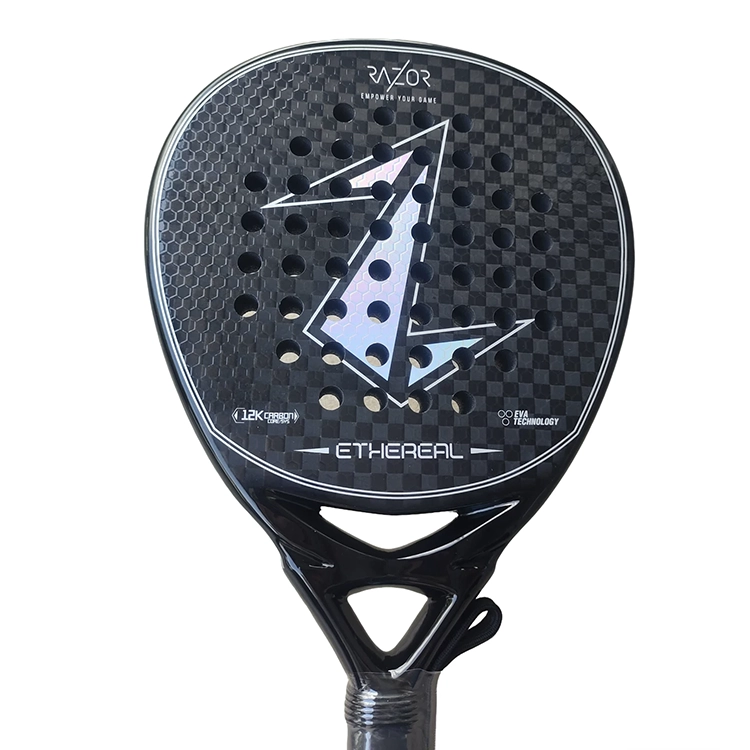 Padel Racket Carbon - Premium-Kohlefaser-Padelschläger 12K für hochrangige Wettkampfspieler, vollständig