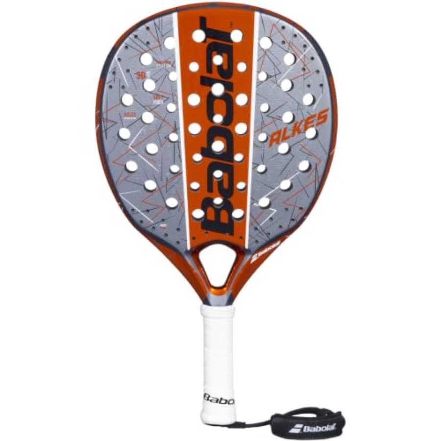 Padel Racket Carbon - Alkes Padel-Schläger für Wettkampfspiele, Kohlefaser-Konstruktion, matt-schwarzes