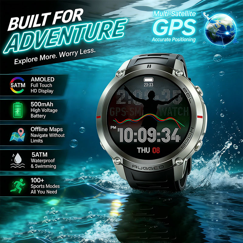 GPS Outdoor-Sportuhr Ausgestat – Sports Equipment In French Bewertung und Preis